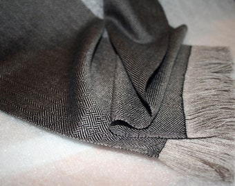 Men's, Ladies, Scarf, Silk, Silk-Yak Blend, Luxury Fiber, Herringbone Twill, Coat Scarf