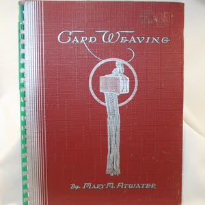 Tissage de cartes par Mary M. Atwater, tissage de tablettes, rare, collection, vintage