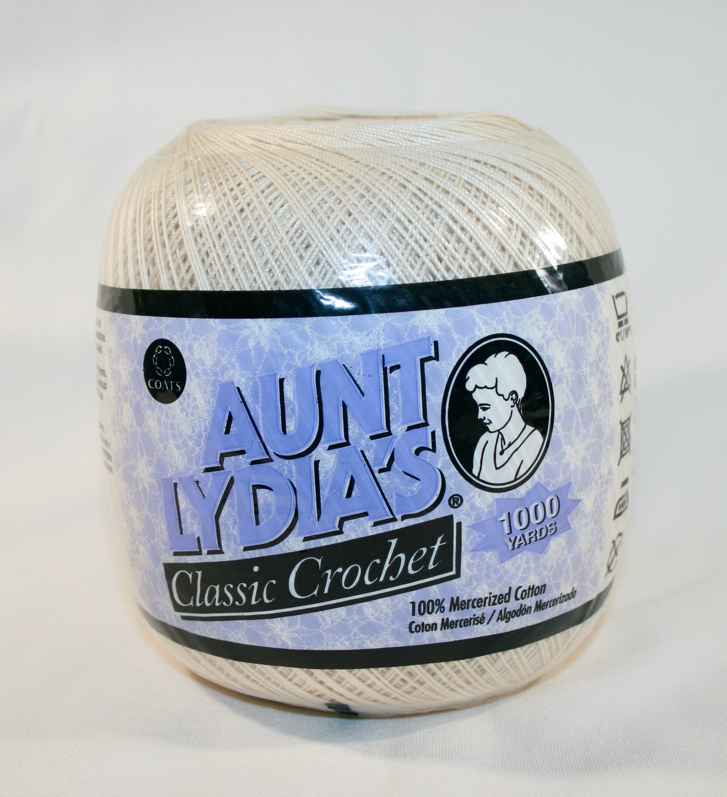 Aunt Lydia's Crochet Thread - 350 yds; White