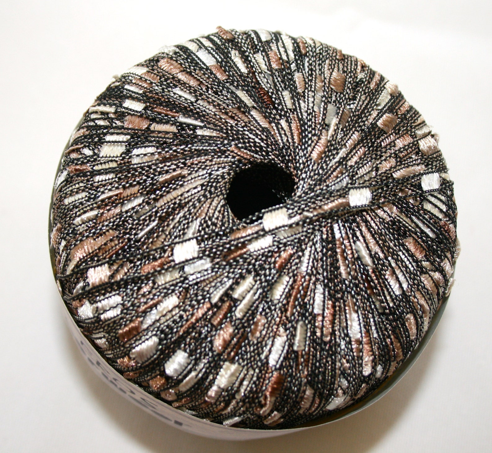 Novelty Yarn Ladder Yarn Eros Herwool Black Taupe Cream Etsy