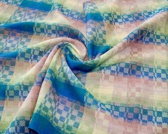 Handwoven, Hand Made, Kitchen Towel, Fine Cotton, Box Pattern, Multi Color