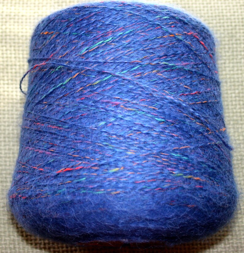 Mohair Acrylic Blend Weaving Yarn Knitting Yarn Royal Blue Etsy