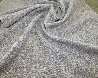 Handwoven, Kitchen Towel, Table Centre, Cotton, Elegant Pattern, Mauve Frost, Cream, Grey