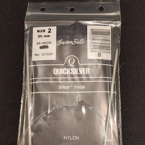 Susan Bates Quick Silver Circular Knitting Needle Size 2 24&quot;