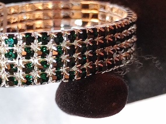 Green Austrian Crystal Ring & Bracelet Set - image 6