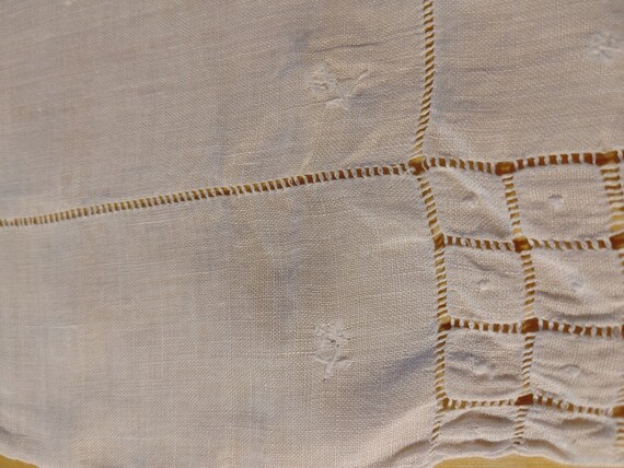 1940s Cotton Accent Scarf / Hanky Embroidered - image 3