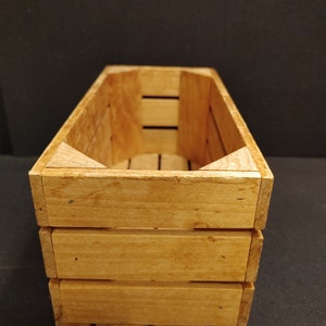 Vtg Miniature Pine Storage Crate