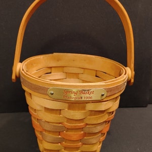 RARE 1996 Pfaltzgraff Spring Basket by Bradford Basket Company #734