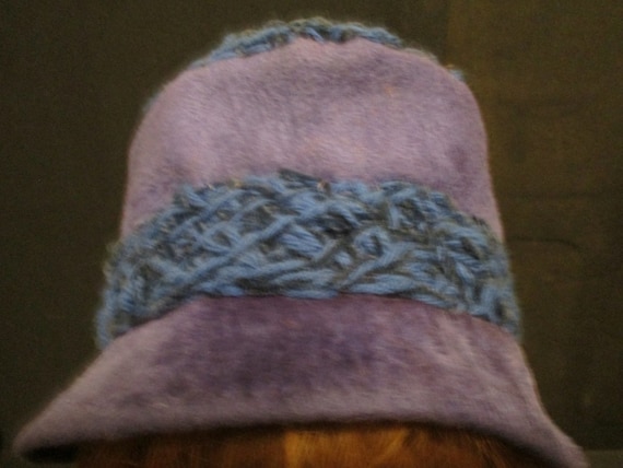 1940s Mr. John Jr. Blue Brush Felt Hat - image 1