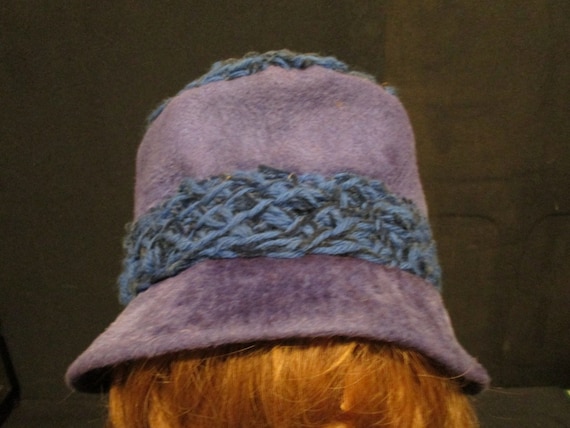 1940s Mr. John Jr. Blue Brush Felt Hat - image 4