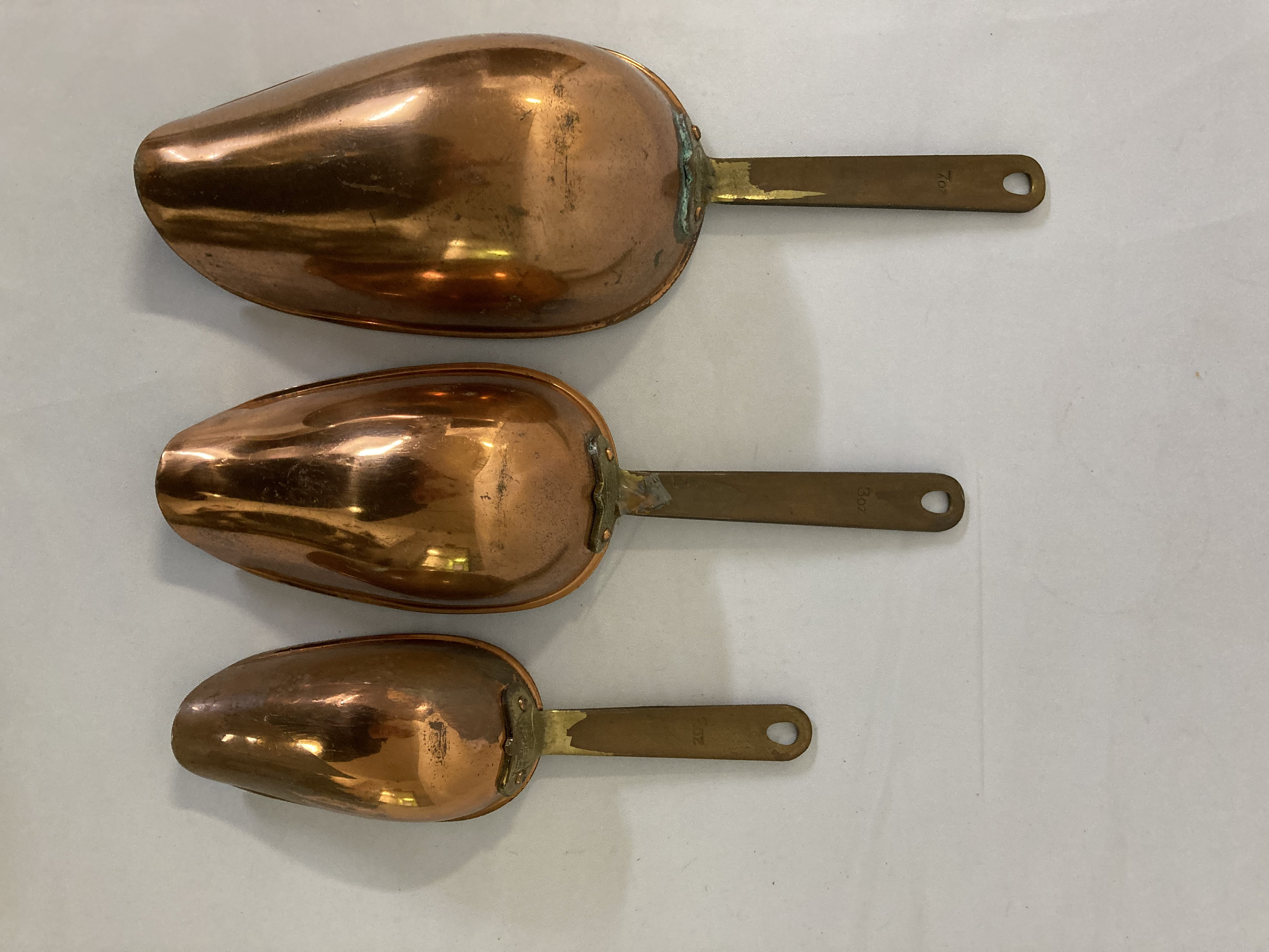 Measuring Spoons Vintage Solid Copper Scoops / Spoons / Etsy
