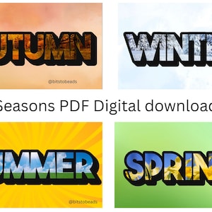 Seasons A4 posters - digital download