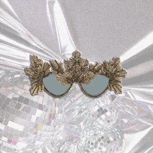 GATSBY - Art Deco Sunglasses Cat Eye Sunglasses Gold Swarovski Crystal Sunglasses Luxury Sunglasses Extravagant Eyewear