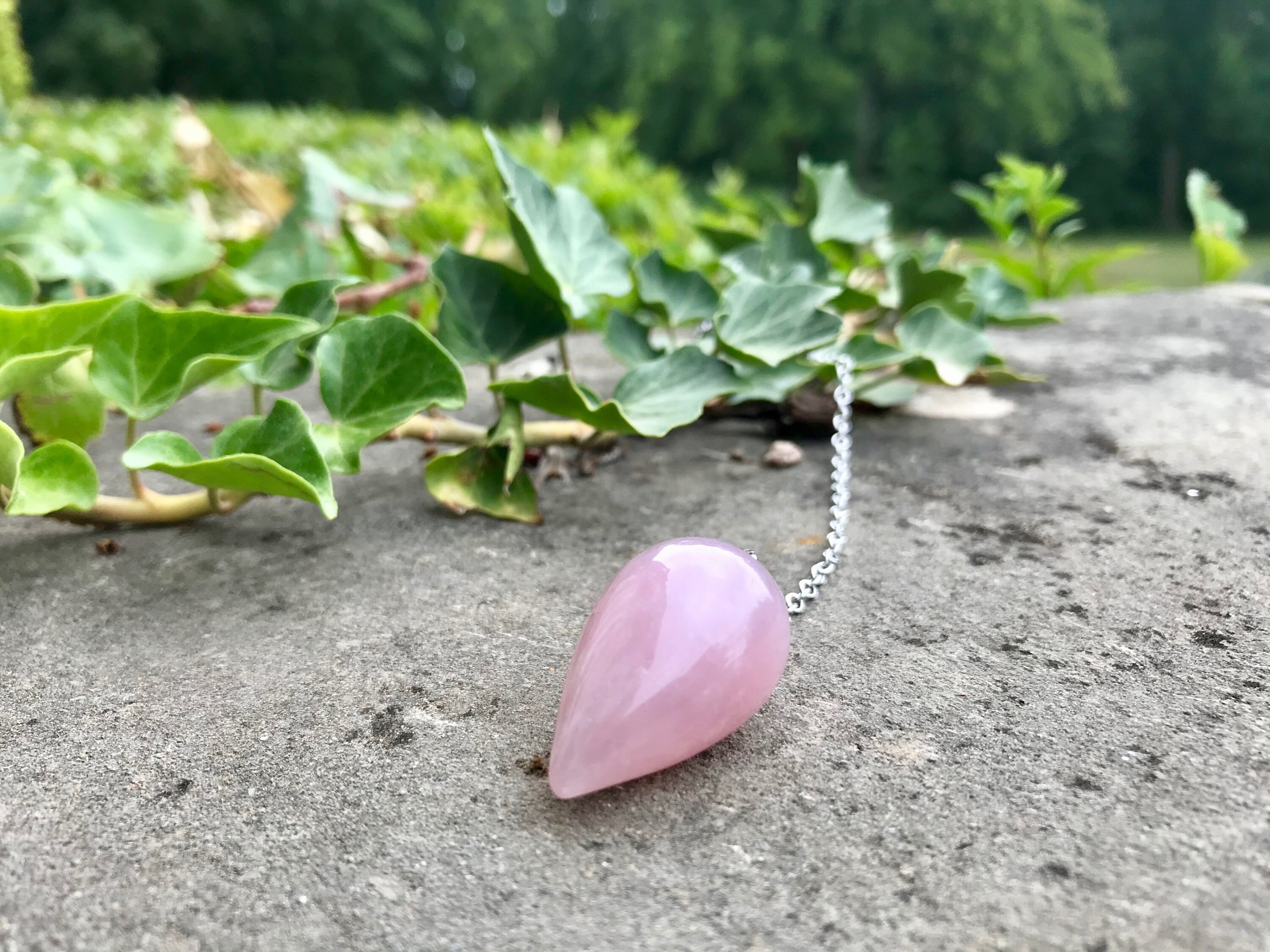 Pendule Quartz Rose Lithothérapie Pierre