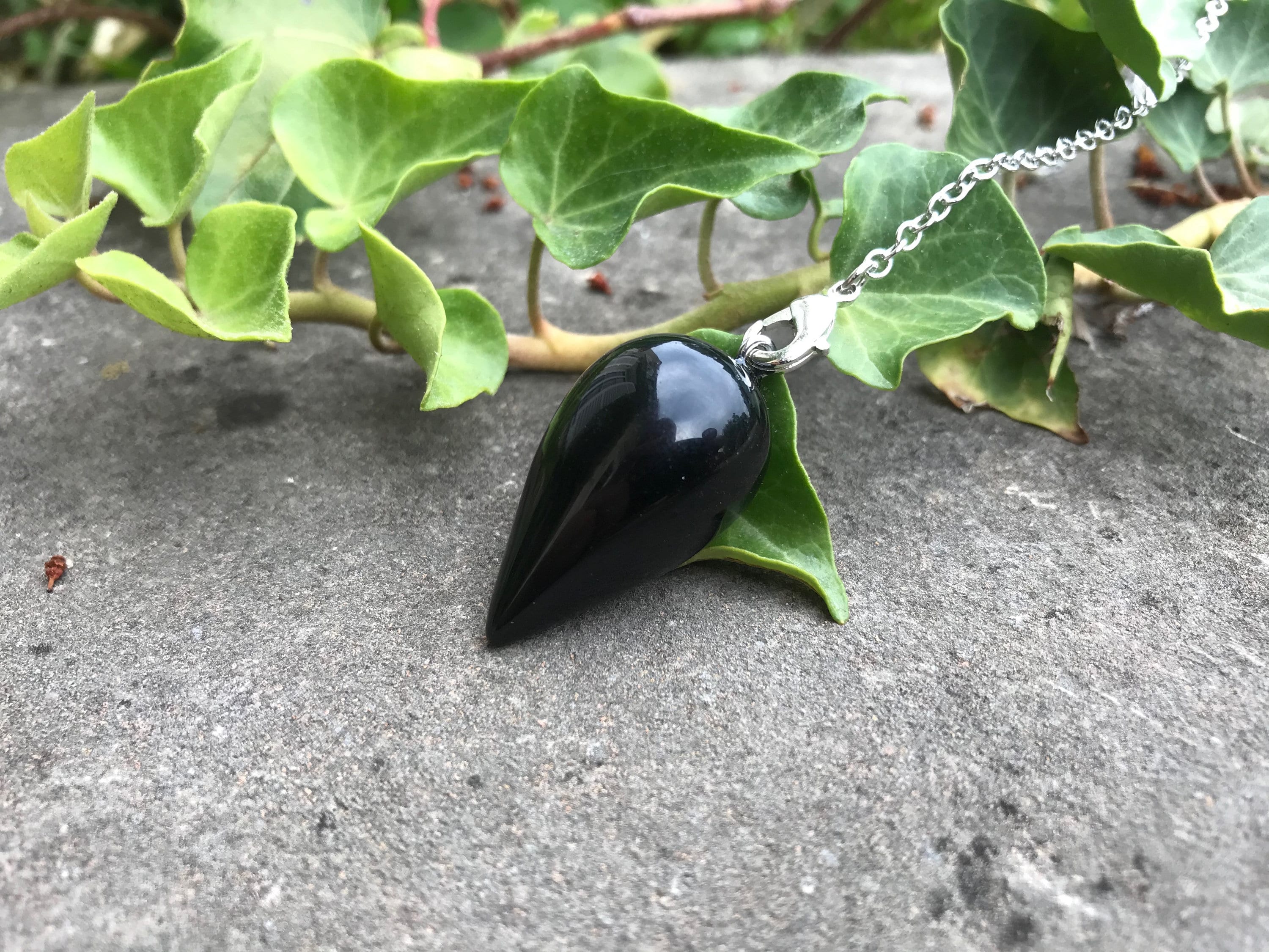 Pendule Onyx Noire Lithothérapie Pierre