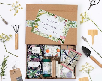 Gardener's Gift Set: Soap, Scrub, Gloves & Wildflower Seeds - Birthday Gift