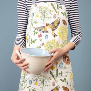 Floral Bird Apron - vrouwen schort - gratis set van receptenkaarten