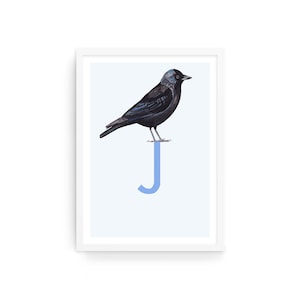 Carta J Monogram Wall Art With J forJackdawl - Impresión inicial para pared