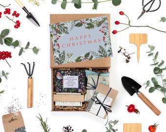 Gardener Gift Box | Soap, Seeds, Tea, Biscuits (Christmas Present)