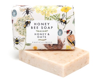 Honey Bee soap - natural handmade soap - Honey and Oat