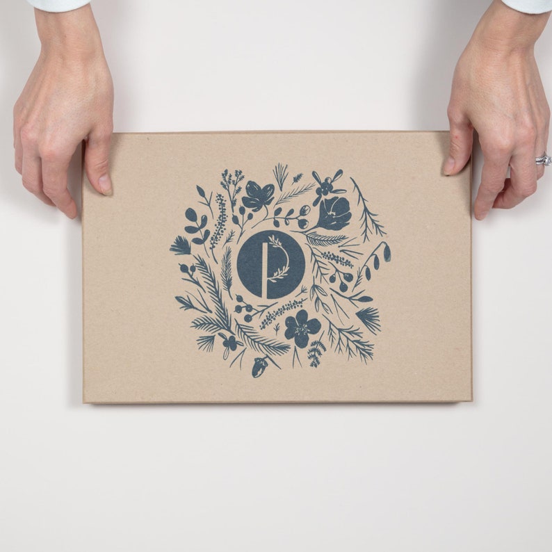 gift set for her Goldfinch gift box Floral and bird Tea Towel gift set tea towel and planner gift