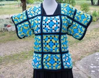 sweater granny square short sleeves