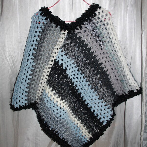 poncho enfant 8/10 ans   crochet