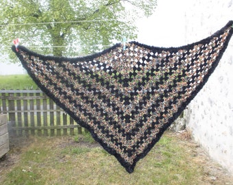 very warm granny shawl