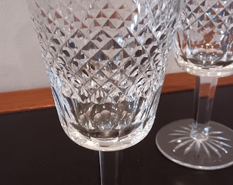 Vintage Waterford Crystal Alana Water Goblets - Pair of 2