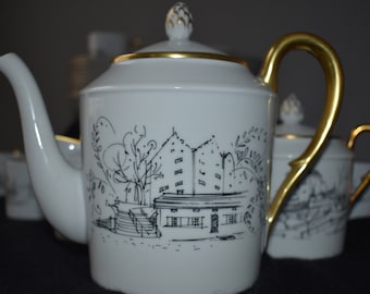 Langenthal Suisse Coffee Set 40 Pieces Schloss Wildegg Theme
