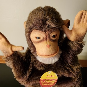 Steiff Monkey Puppet Jocko Made in Germany image 1