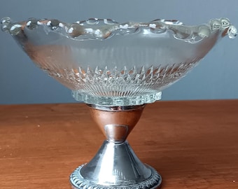 Sterling and Glass Candy Dish