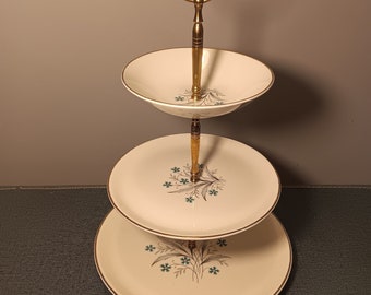 Three-Tier Appetizer Server Vintage from the 1960s