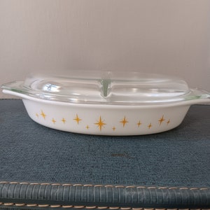 Pyrex Constellation Divided Casserole Rare 1959 Promotional Item image 1