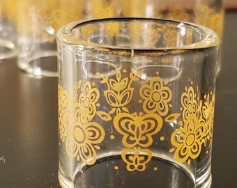Pyrex Butterfly Gold Set of 6 Napkin Rings from Corelle