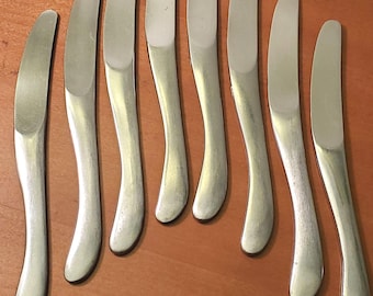 Towle Lauffer Germany Stainless Dinner Knifes and Butter Knife 9 pieces