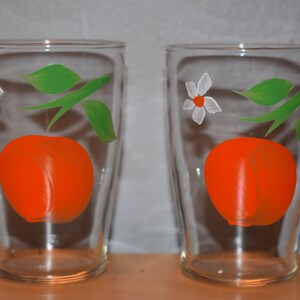 Midcentury Orange Juice Set with Pitcher and Glasses image 4