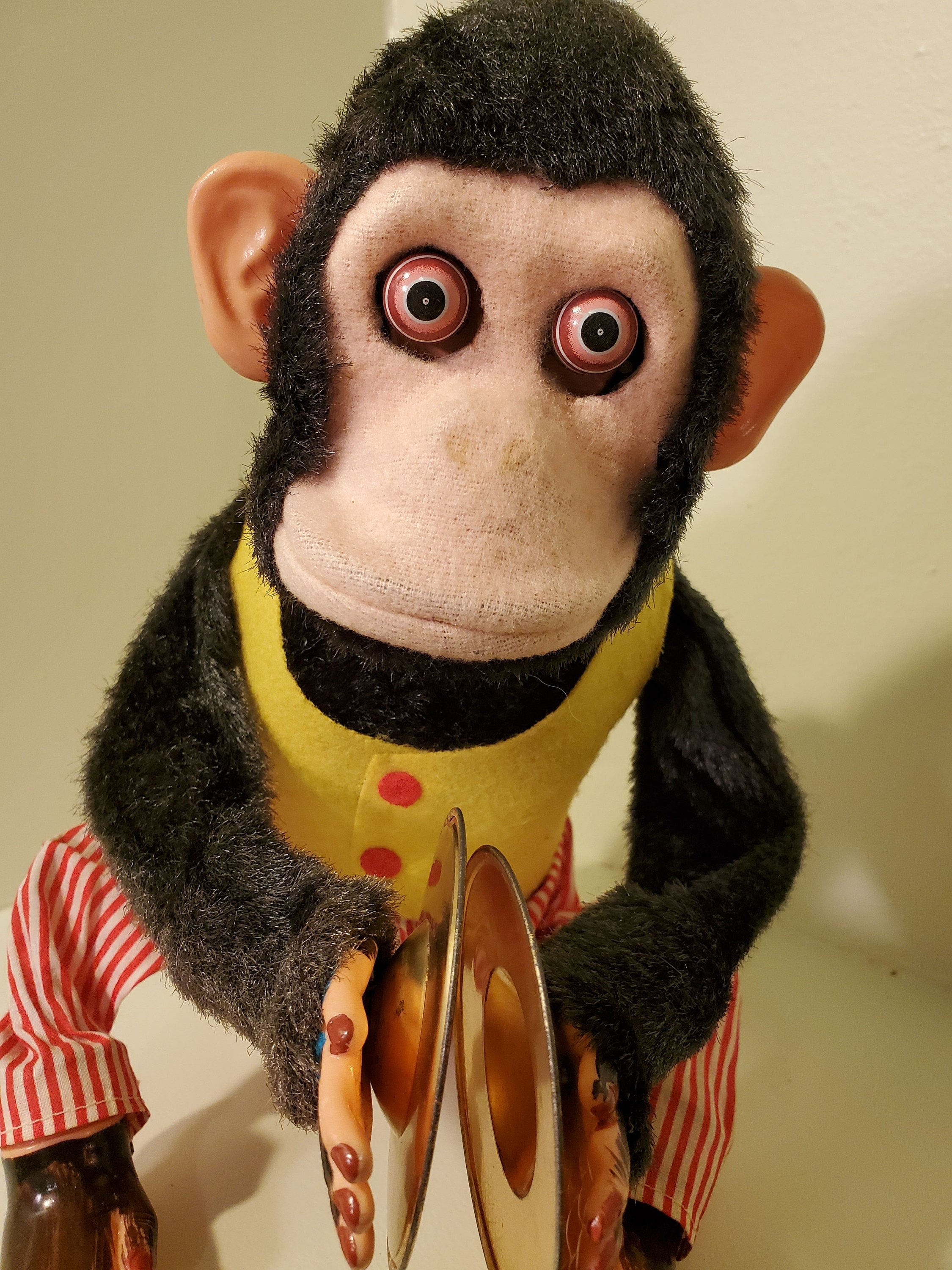 Monkey With Cymbals Mid-century Toy Known as Jolly Chimp by