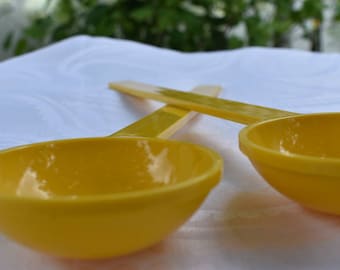 Dansk Mod Yellow Salad Serving Spoons