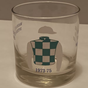 Jockey Silks Old Fashioned Rocks Glass Single Glass Mix and Match 1973-75