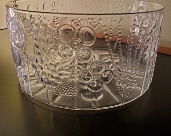 Iittala Flora Oiva Toikka Glass Vintage Fruit Bowl