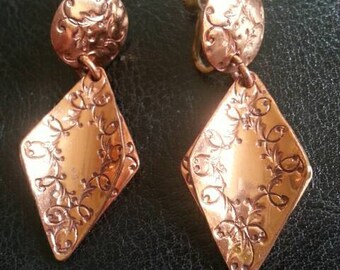 Gret Barkin Copper Earrings 1960s