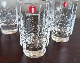 Iittala Shot Glasses | Kuusi Spruce Design | Set of 4 | Made in Finland