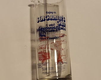 Seagram's Gin Cocktail Pitcher Featuring International Martinis with Glass Stirrer