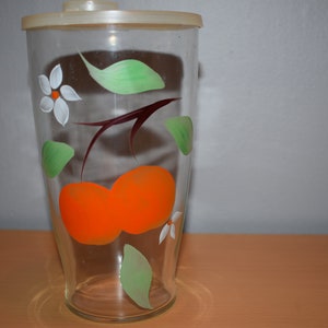 Midcentury Orange Juice Set with Pitcher and Glasses image 3