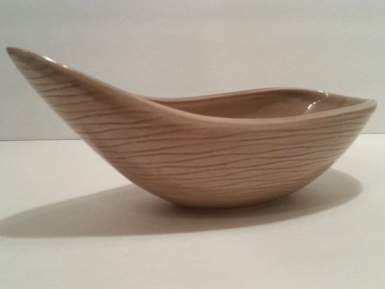 Raymor Steubenville Gravy Boat in Fawn Funky Mid Century Modern Design image 1