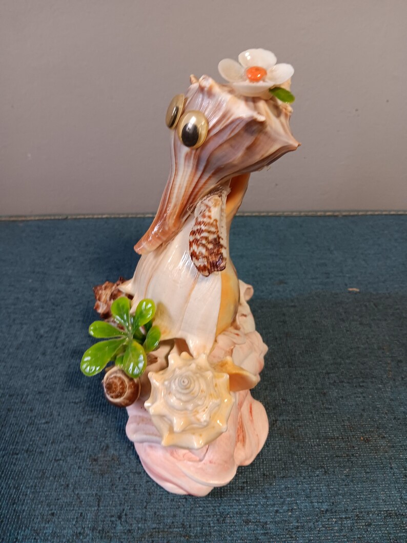 Seashell Head Seashell Character From 1960s | Midcentury Souvenir - Etsy