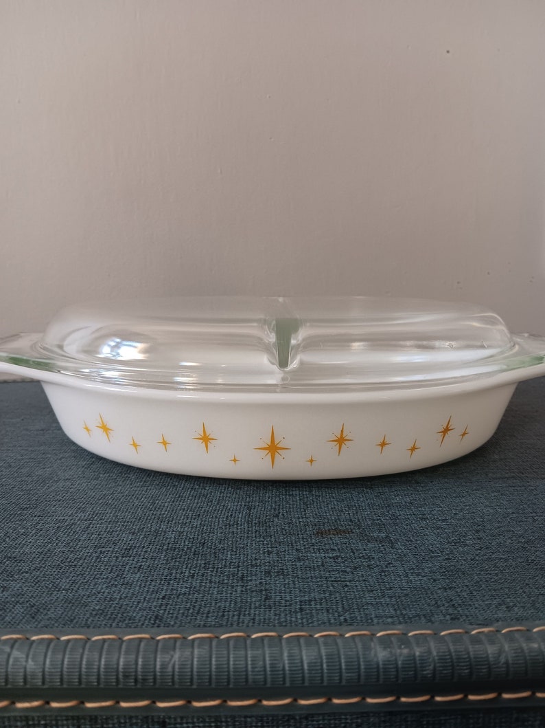 Pyrex Constellation Divided Casserole Rare 1959 Promotional Item image 2