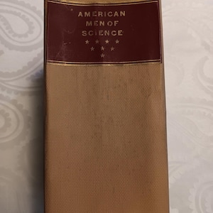American Men of Science Book | Vintage Science Directory from 1949