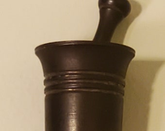 Miniature Brass Mortar and Pestle, Dollhouse Apothecary Decor